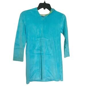 Garnet Hill Shirt Women’s Size M Blue Long Sleeve Pull Over Cotton Blend